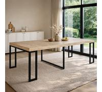 Table console extensible 8-10 personnes effet bois 235cm VELLA Marron
