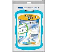 VELLEDA Lot de 24 Ardoises Blanche 20 x 30 cm Double Face Uni/Quadrillé + 1 Marqueur Bleu