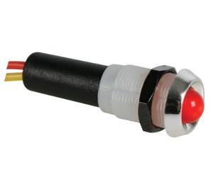 Velleman 139565 Lampe de signal LED, 5 V, boîtier ABS chromé, rouge