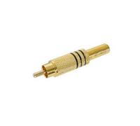 Velleman 140742 RCA mâle, plaqué or, noir