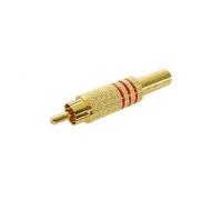 Velleman 140743 RCA mâle, plaqué or, rouge