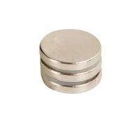 Velleman Aimant, ultra puissant, 3 pièces, rond, Ø 12 x 3 mm, néodyme, argenté, idéal pour réfrigérateur ou tableau magnétique