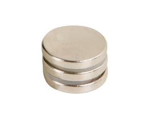 Velleman Aimant, ultra puissant, 3 pièces, rond, Ø 12 x 3 mm, néodyme, argenté, idéal pour réfrigérateur ou tableau magnétique