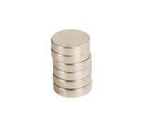 Velleman Aimant, ultra puissant, 6 pièces, rond, Ø 12 x 3 mm, néodyme, argenté, idéal pour réfrigérateur ou tableau magnétique