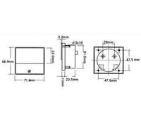 Velleman - AVM7030 - Compteur de tension analogique 30 V DC / 70 x 60 mm