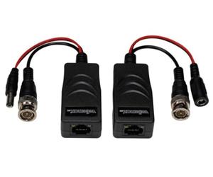 Velleman BALUN VIDÉO/Alimentation TVI avec CONNECTEUR 8P8C (RJ45) ET CÂBLES BNC/Alimentation - Paire