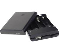 Velleman BH341USB Boîte de piles 4x LR6 (AA) (L x l x H) 60 x 20 x 80 mm