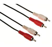 Velleman Câble audio, 2 x RCA vers 2 x RCA, connecteurs plaqués or, 1,5 m, noir