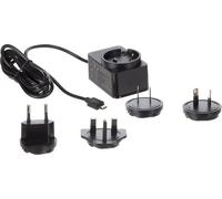 Velleman Chargeur Connexion Micro-USB, 4 adaptateurs de Voyage,pour l'Australie, l'europe, Le Royaume-Uni et Les États-Unis, 5 V 2,5 A, câble de 150 cm, Noir
