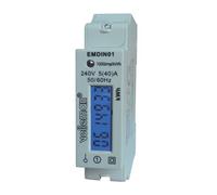 Velleman Compteur d'énergie monophasé, compteur électrique monophasé, delesteur electrique monophasé, compteur énergie, kWh, montage rail DIN, affichage LCD, LED, max. 40 A