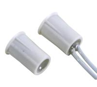Velleman Contact magnétique avec interrupteur Reed, NC, pour installation dans les encadrements de fenêtres et/ou de portes, connexion filaire, blanc