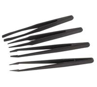 Velleman Pincettes – Ensemble de 4 non conductrices – Travail de précision – Noir