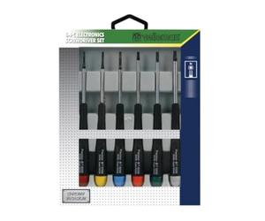 Velleman Ensemble de tournevis de précision, 6 pièces, Torx, chrome-vanadium, magnétique, noir