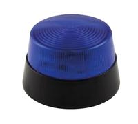 Velleman Feu clignotant LED bleu, 12 V DC, 77 mm, 15 LED, lampe de signalisation et d'avertissement, feu flash IP20 ABS acrylique, pour garage atelier alarme signalisation