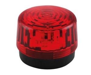 Velleman Feu clignotant LED rouge, 12 V DC, 100 mm, 15 LED blanches, voyant de signalisation et feu d'avertissement, 80-120 flashs par minute, IP20 ABS acrylique