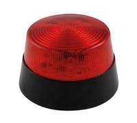 Velleman Feu clignotant LED rouge, 12 V DC, 77 mm, 15 LED, lampe de signalisation et d'avertissement, feu flash IP20 ABS acrylique, pour garage atelier alarme signalisation