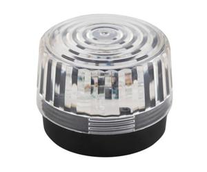 Velleman Feu clignotant LED transparent, 12 V DC, 100 mm, 15 LED blanches, lampe de signalisation et d'avertissement, feu flash 80-120 clignotements par minute, IP20 ABS acrylique, garage atelier