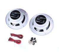 Velleman haut-parleurs encastrés, pack de 2, double cône, pour l'intérieur et l'extérieur, rond, blanc, 6.5