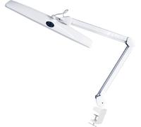 Velleman lampe de bureau led avec pince, bras pivotant, intensité lumineuse variable, 84 leds, largeur 58 cm, 21W, 6500K,