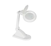 Velleman Lampe-loupe, Lampe économique Ronde de 12 W, dioptrie 3 + 12, idéale pour Travail de précision, Blanche