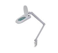 Velleman Lampe loupe LED avec pince, bras articulé, interrupteur marche/arrêt, 60 LED, grossissement 3x, pour enfants, adultes, personnes âgées, lecture, broderie diamant, loisirs, travail, blanc