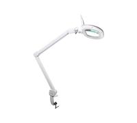 Velleman Lampe loupe LED avec pince, lampe grossissante 10 W dimmable, 60 LED, grossissement 2,25x, lentille 5 dioptries 142 mm, 3500-6500 K, pour lecture, loisirs, beauté et précision