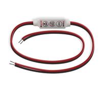 Velleman Mini variateur LED pour bandes LED monochromes, allume et éteint l'éclairage LED, lampes LED, 9 niveaux de gradation, effets de fondu et de flash, fonction mémoire, max. 5 A, 12 V / 24 V