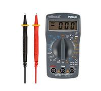 Velleman Multimètre numérique, pour la mesure de courant CA/CC, tension CA/CC, résistance, diodes et continuité, avec cordons de mesure