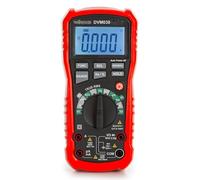 Velleman Multimètre numérique, sans contact, pour la mesure de courant CA/CC, tension CA/CC, résistance, fréquence, capacité, diodes et continuité, avec cordons de mesure, avec maintien des données,
