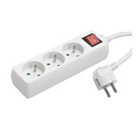 Velleman Multiprise avec 3 prises 230 V et interrupteur - Blanc