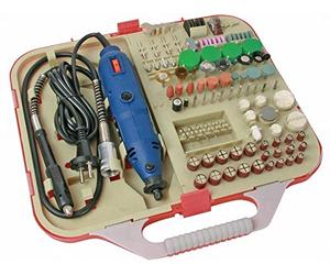 Velleman Perceuse de précision multifonction, avec accessoires, 162 pièces, pour la découpe, le perçage, la gravure et autres projets de bricolage, 135 W, 10000-32000 tr/min