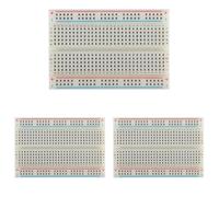 Velleman Platine d'expérimentation, sans Soudure, 400 Contacts, Compatible avec Arduino, ABS, Gris, Robuste et fiable (Lot de 3)