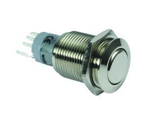 Velleman R1600 Spdt 1 NO 1 NC Bouton poussoir rond en métal, Multicolore