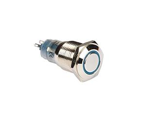 Velleman R1600b Spdt 1 NO 1 NC ronde en métal Bleu Bague Bouton poussoir, Multicolore