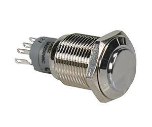 Velleman R1710 Spdt 1 NO 1 NC haute ronde en métal Push Button Switch, Multicolore