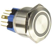 Velleman R2000 Dpst On-Off 1 NO 1 NC Plat Bouton poussoir en acier inoxydable, Multicolore