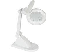 Velleman SCHREIBTISCHLAMPE MIT LUPE 3 + 12 DIOPTRIEN - 12W - WEIß