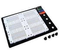 Velleman SDTP034 Platine d'expérimentation sans soudure de grade 1 à 12, hauteur 0,8 cm, largeur 16,5 cm, longueur 22,1 cm, plastique ABS, 1620 points de liaison