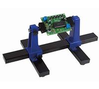 Velleman Support pour circuit imprimé avec base, pince PCB, support de soudure réglable, support pivotant 360°, compatible avec des cartes jusqu'à 14 x 20 cm, pince de précision pour réparation et