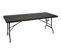 Perel FP180W table de jardin Noir Forme rectangulaire