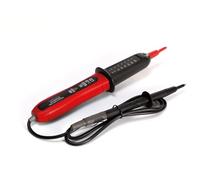 Velleman Testeur de tension bipolaire, pour AC et DC, CAT III, de 12 à 400 V, affichage LED, indication de polarité, précis, pour intérieur et extérieur, noir/rouge