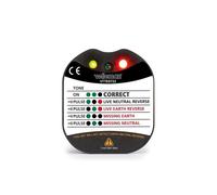 Velleman Testeur de tension de prise et de terre, avec LED et buzzer, CAT II, 230 V, détecte les erreurs de câblage