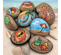 VELLES Noires Pierres à Peindre - Naturelle Pierre Aquarium Decoration - Grands Galets Décoratifs de Jardin - Jardin Graviers - Cailloux Aquarium 30-50 mm (1,9 kg)