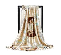 Vellette Femme Soie Foulard Écharpe Foulard Carré Satiné Echarpes Fichus et Foulards de tête