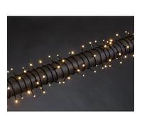 Vellight Luna LED, guirlande lumineuse, 12 m, 160 LEDs, blanc chaud, câble vert, intérieur et extérieur, modulateur, 24 V
