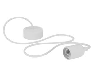 Vellight Suspension en silicone avec cordon textile, 100 cm, réglable en hauteur, E27, blanc