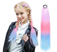 Vellivar Extensions de cheveux pour tressage, 9 tresses de couleur dégradée, extensions de cheveux Jumbo Braids en fibre haute température, Crazy Hair Day pour jeunes filles et femmes