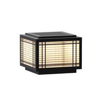 VELLOW Lampe De Pilier Carrée À Capuchon De Poteau Carré, Lampe De Colonne Extérieure Rétro Européenne, Luminaire D'éclairage De Jardin De Cour De Villa En Plaque D'acier Galvanisé E27, Lampe Pilier