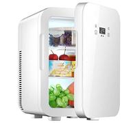VELLOW Mini réfrigérateur, 12L Dual Core AC/Portable Thermoélectrique Chauffage Refroidisseur Réfrigérateur for Soins de la Peau, Boissons, Nourriture, Cosmétiques, Maison, Bureau et Voiture