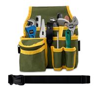 VELLUSTRA Ceinture Porte Outils poches, Ceinture Réglable 20.5 * 12 * 23.5cm, Pochette à Outils Multifonction Pochette Ceinture Outils, Nombreuses Poches pour Constructeur, Couvreur, Charpentier